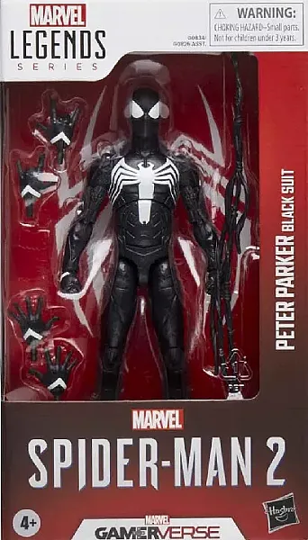 MARVEL LEGENDS SPIDER-MAN 2 GAMERVERSE ACTION FIGURE PETER PARKER (BLACK SUIT) 15 CM